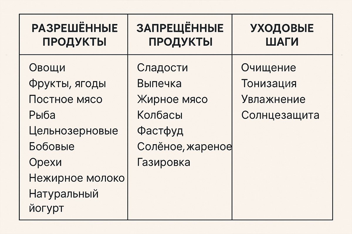 Рекомендации при розацеа