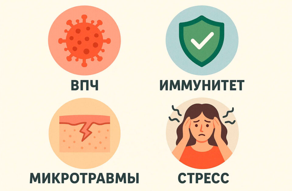 Причины появления бородавок