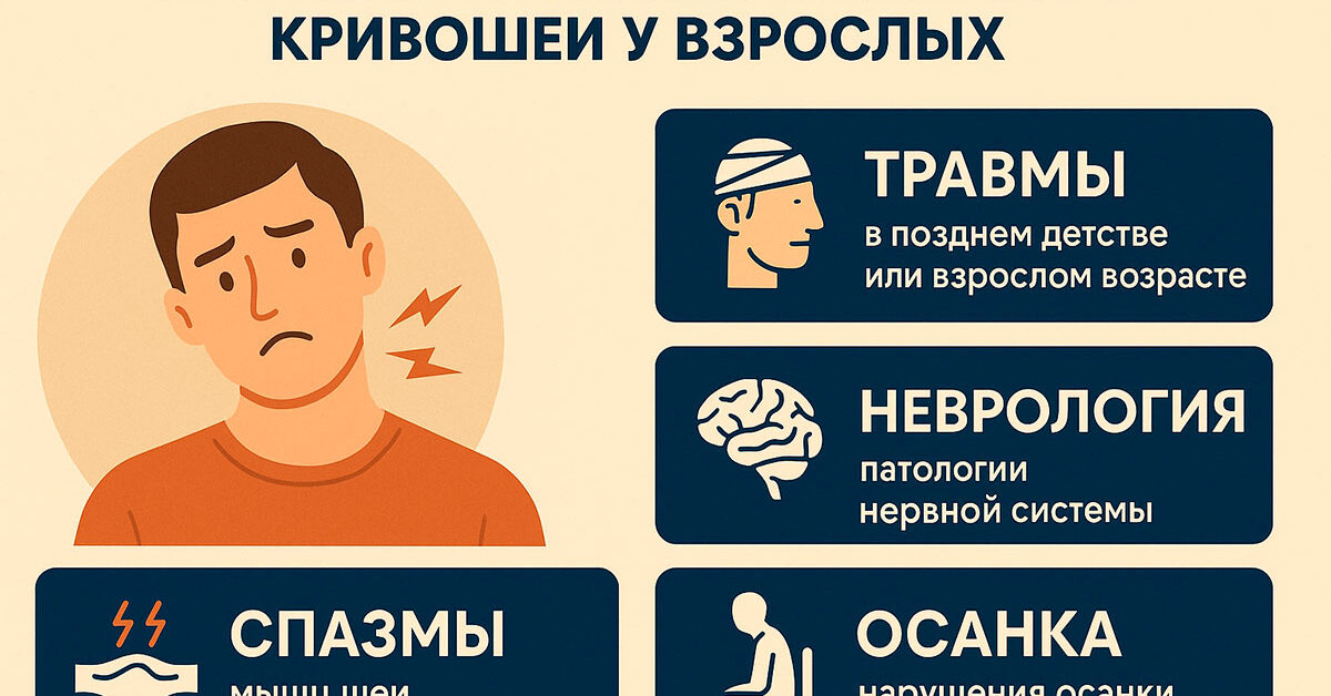 Кривошея у взрослых