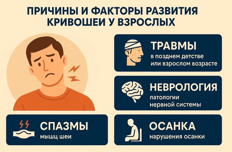 Кривошея у взрослых