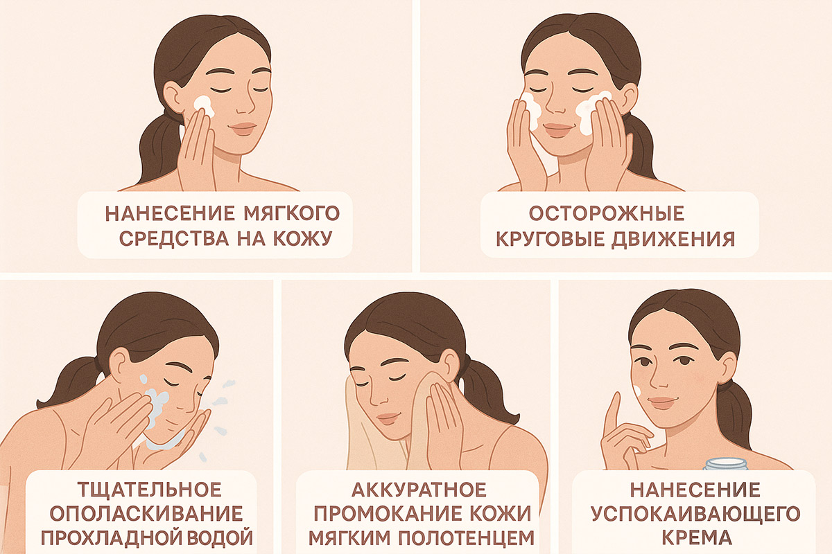 Средства для умывания при розацеа