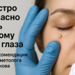 Удаление папилломы на веке