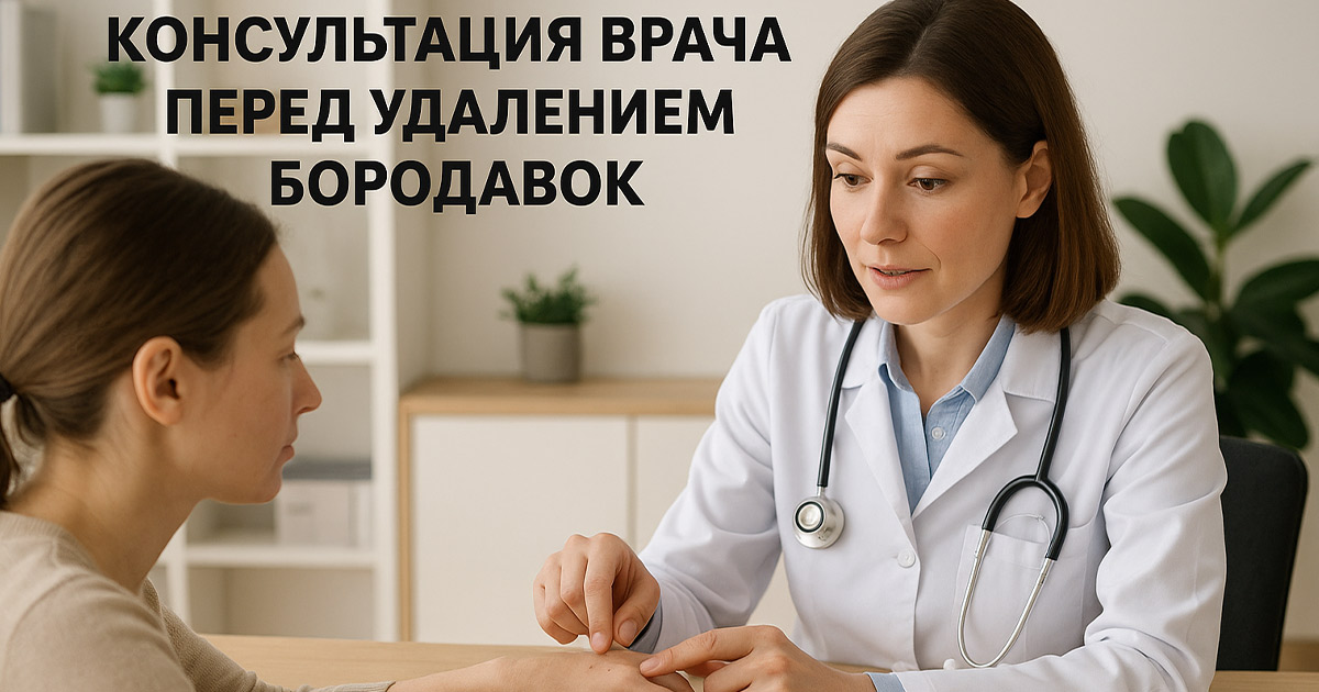 Удаление родинок папиллом бородавок