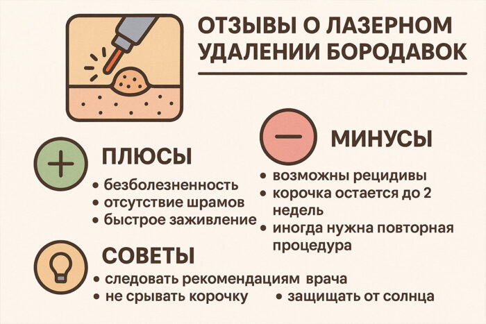 Удаление бородавок лазером отзывы
