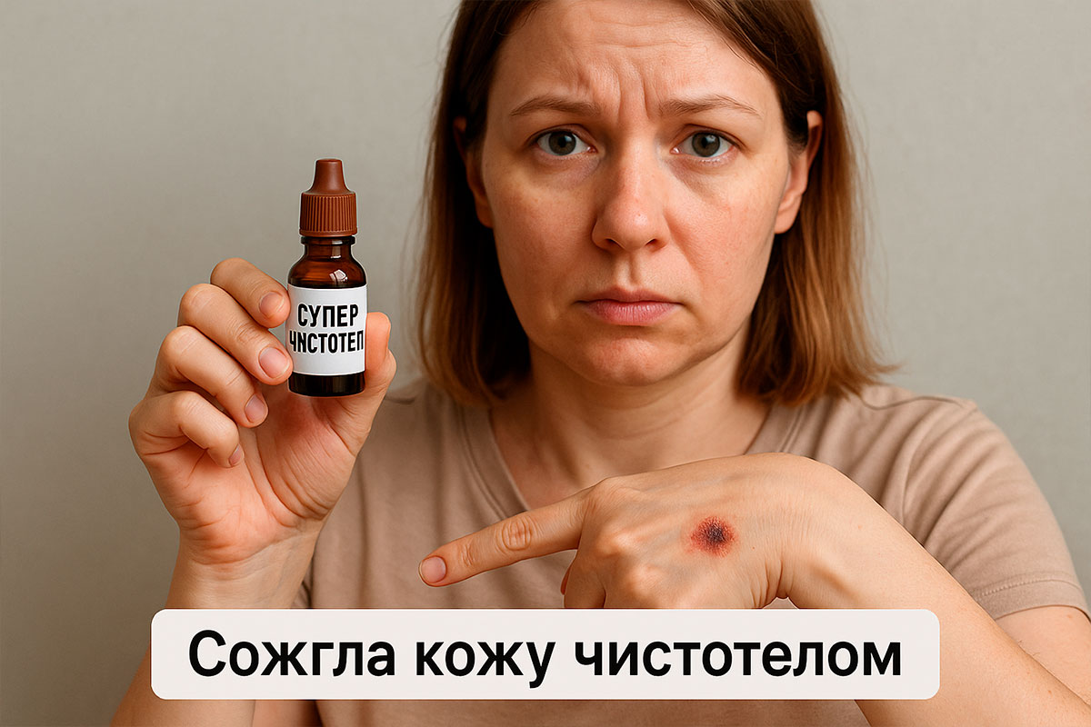 Ожог от чистотела
