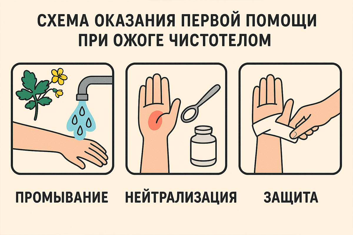 Ожог от чистотела