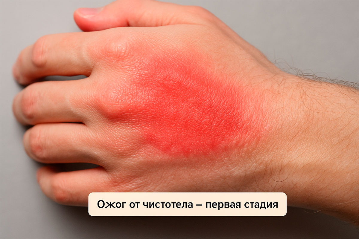 Ожог от чистотела