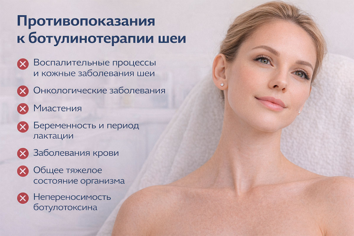 Противопоказания ботулинотерапии шеи