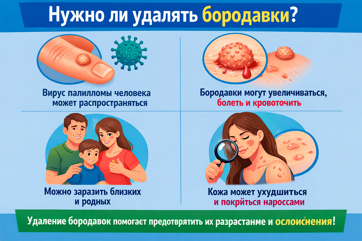 Нужно ли удалять бородавки